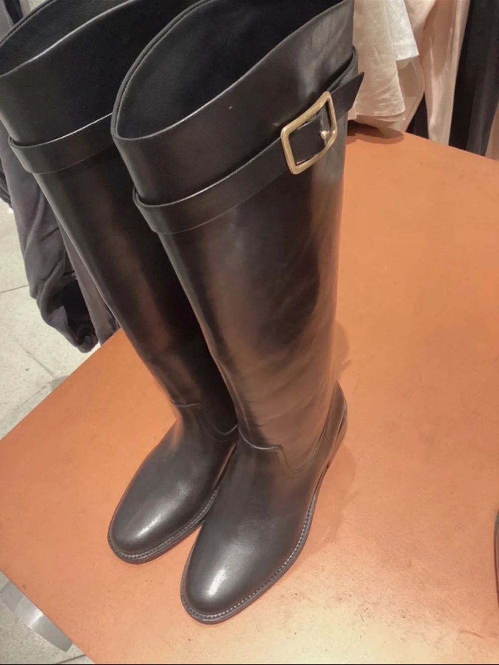 NWT PAIGE Black Leather Over-the-Knee Leather Boots